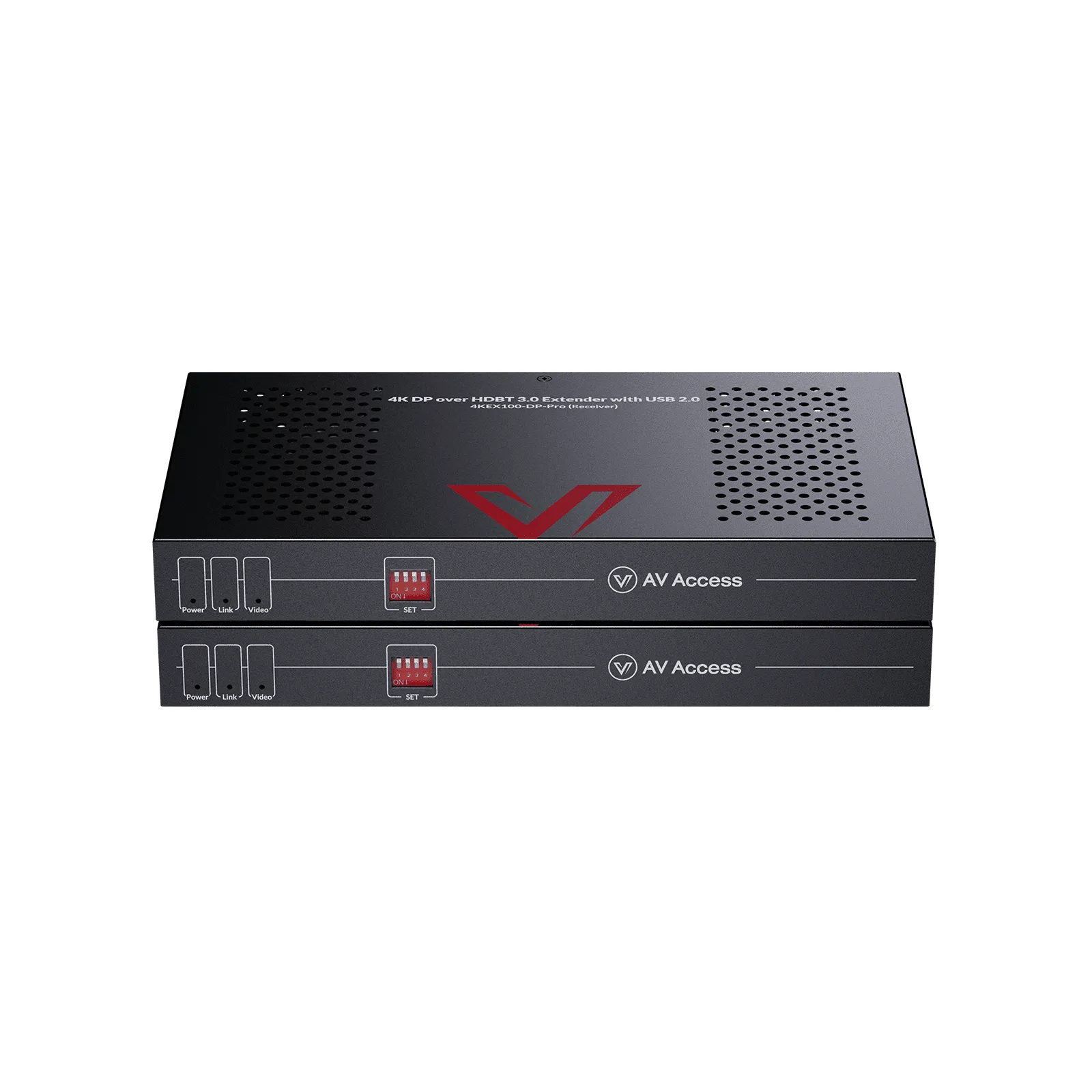 AV Access 4KEX100-DP-Pro | 4K DisplayPort HDBaseT 3.0 KVM Extender – Uncompressed 4K@60Hz, Up to 100 m/330 ft, USB 2.0, Audio & RS232 Pass-Through
