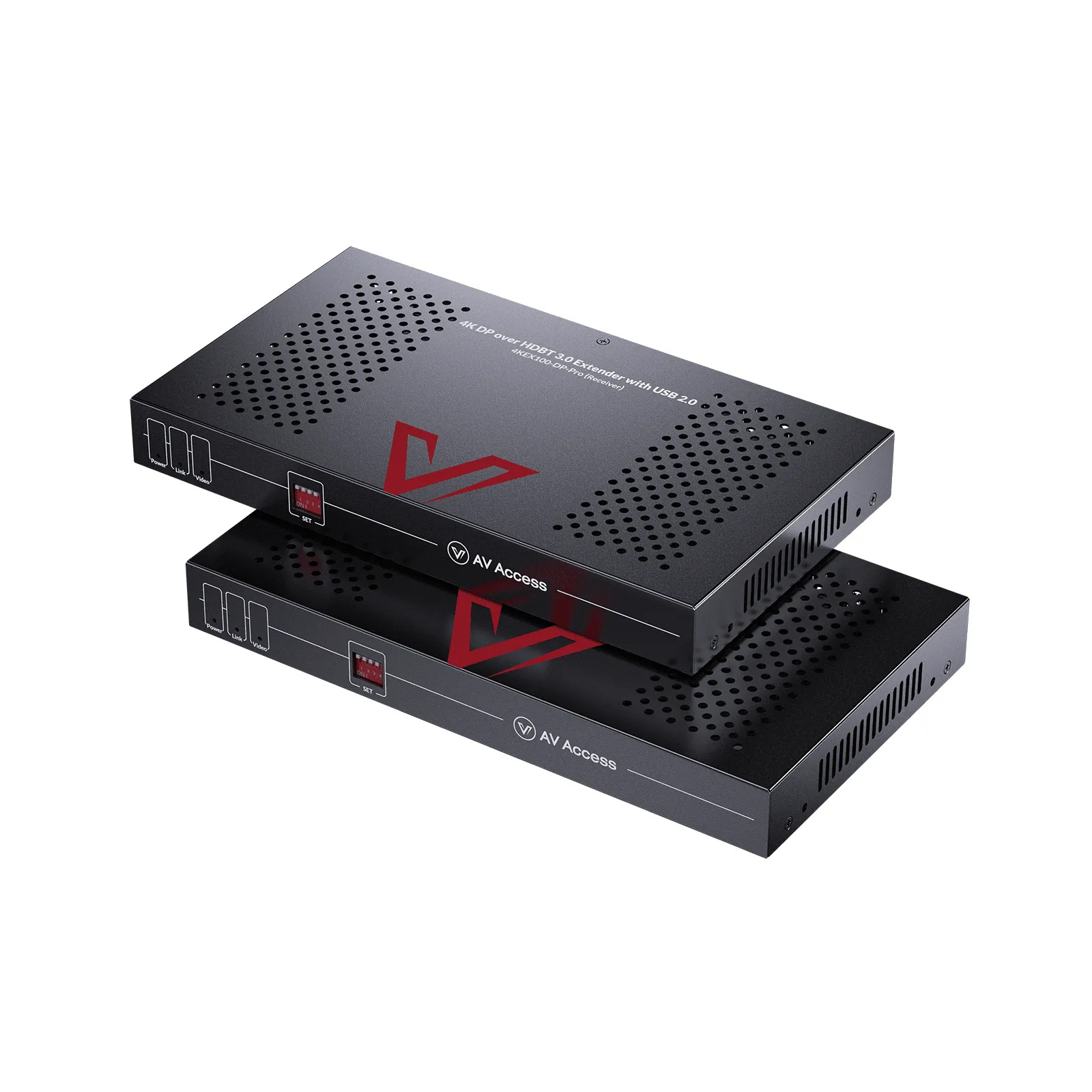 AV Access 4KEX100-DP-Pro | 4K DisplayPort HDBaseT 3.0 KVM Extender – Uncompressed 4K@60Hz, Up to 100 m/330 ft, USB 2.0, Audio & RS232 Pass-Through