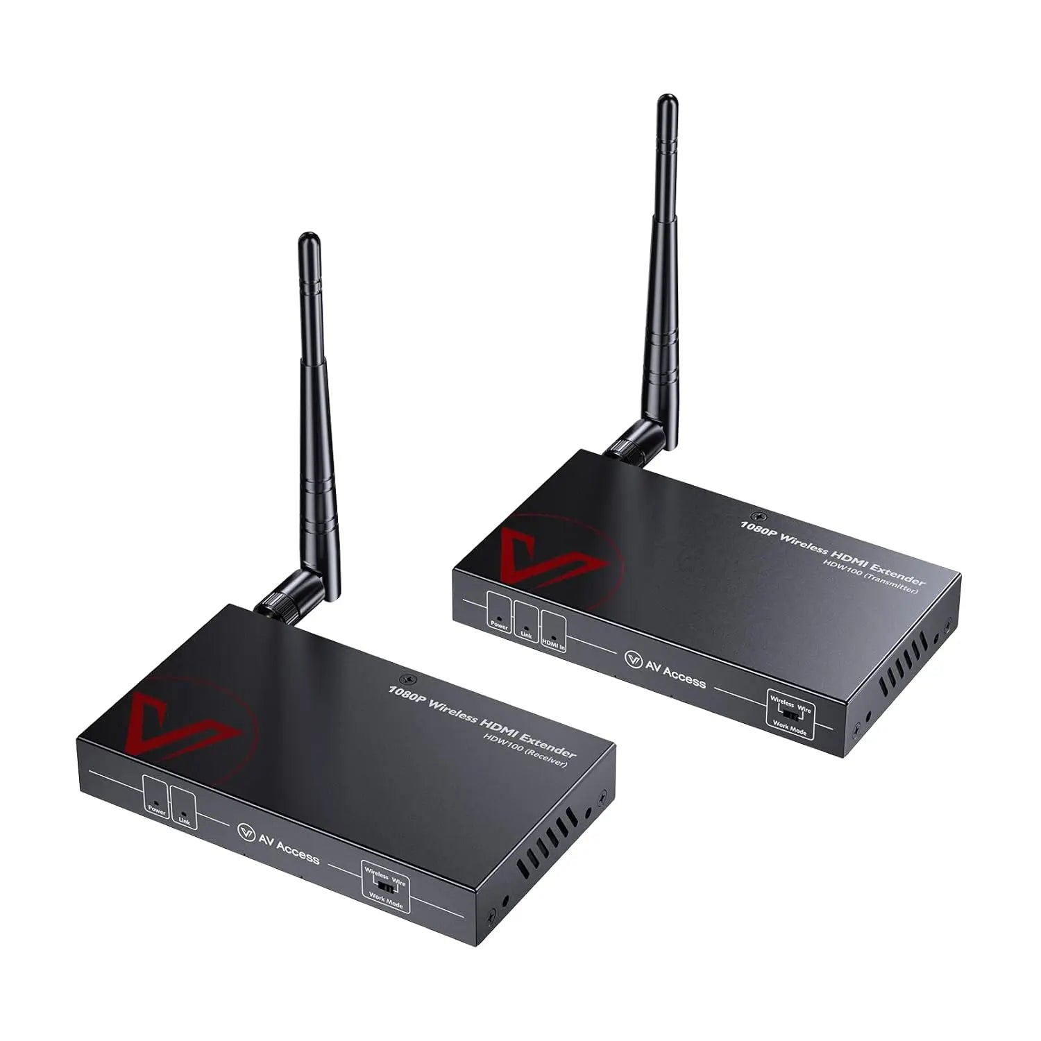 AV Access HDW100 Innovative Wireless 1080P HDMI Extender, up to 200m/656ft Transmission Range, IR Remote Control, Low Latency, Ideal for Home Theater & Projector AV Access