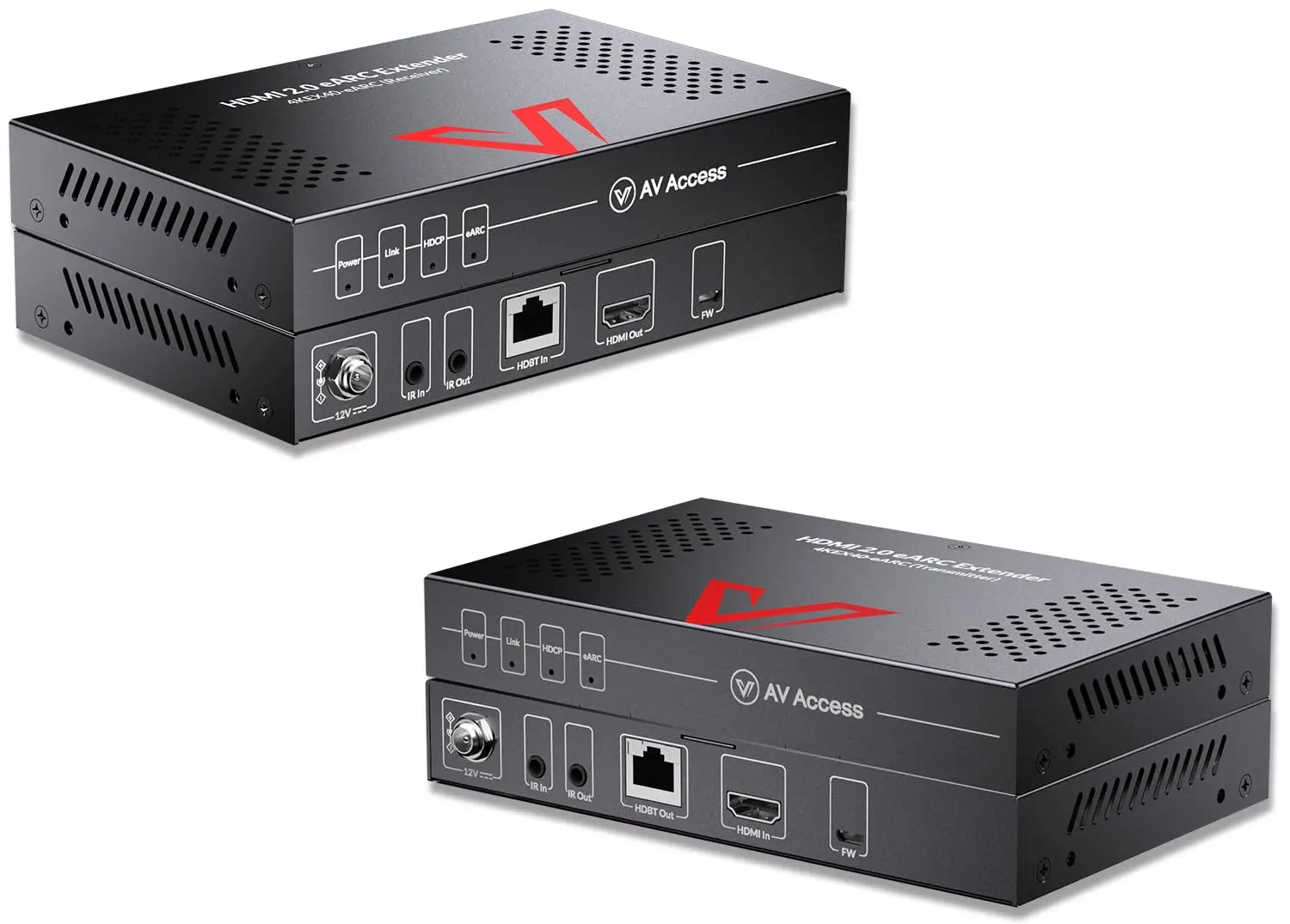 Av Access 4KEX40-eARC 4K HDMI Extender with eARC & ARC, HDBaseT 3.0 Extender w/ 2-Way IR, CEC & PoC, Ideal for Home Theater TeckPot