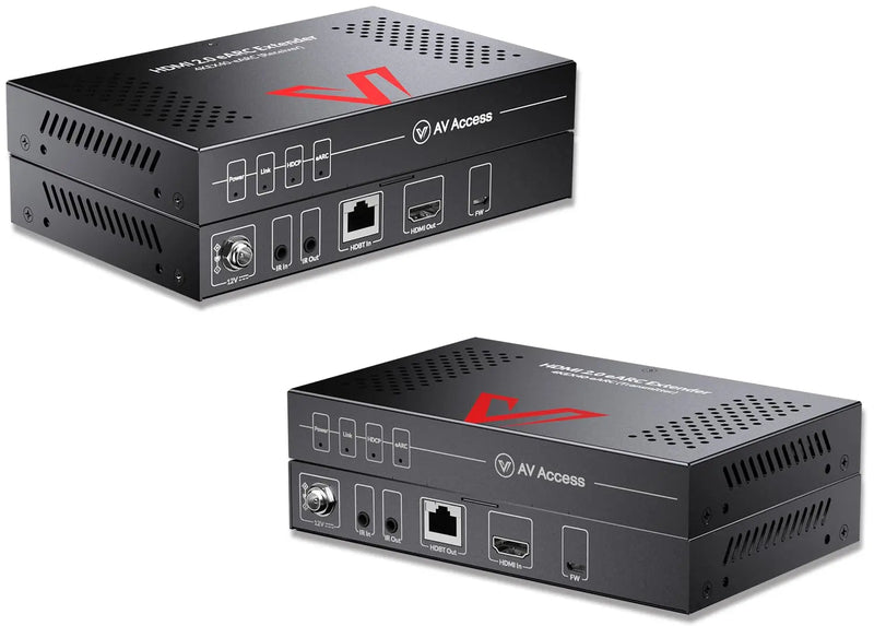 Av Access 4KEX40-eARC 4K HDMI Extender with eARC & ARC, HDBaseT 3.0 Extender w/ 2-Way IR, CEC & PoC, Ideal for Home Theater TeckPot