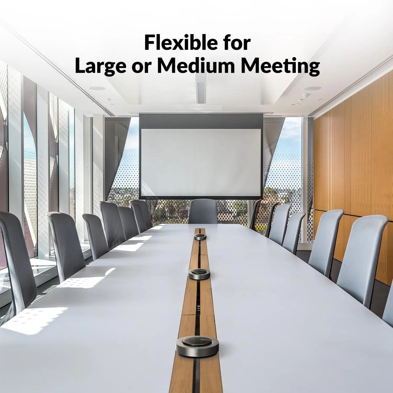 AV Access AnyCo A6 Daisy Chain Conference Speakerphone, USB & Bluetooth Speaker with Mic, Cascade up to 9 Units for Large Meeting Room TeckPot
