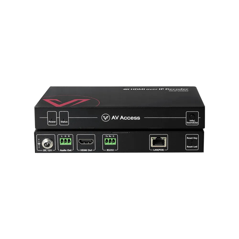AV Access 4K AV over IP Decoder w/ Video Wall & Visual Control, Zero-Configuration