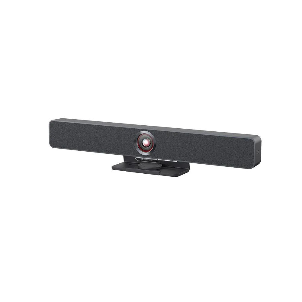 AnyCo V8 All-in-One Video Bar for Video Conferencing w/ 4K AI Tracking Camera, 4-Mic Array, Dual Stereo Speakers, Works with Cascaded Mics for Large Conference Room